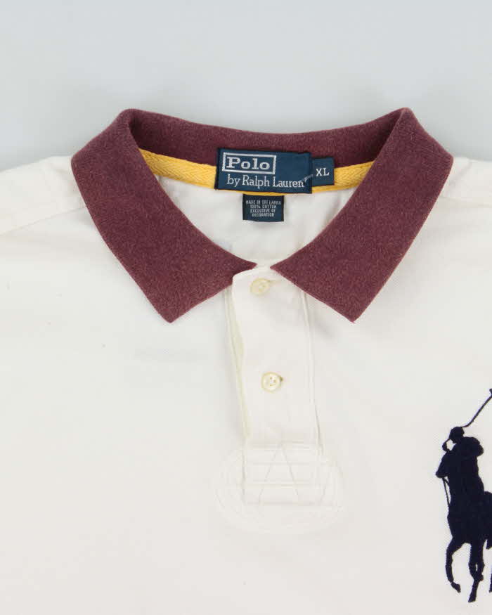 Vintage Y2K 00s Polo Ralph Lauren Heavyweight Big Pony Short Sleeve Polo Shirt - XL