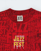 Vintage New Orleans Jazz 2011 Limited Edition Heavyweight Crewneck T-Shirt - M
