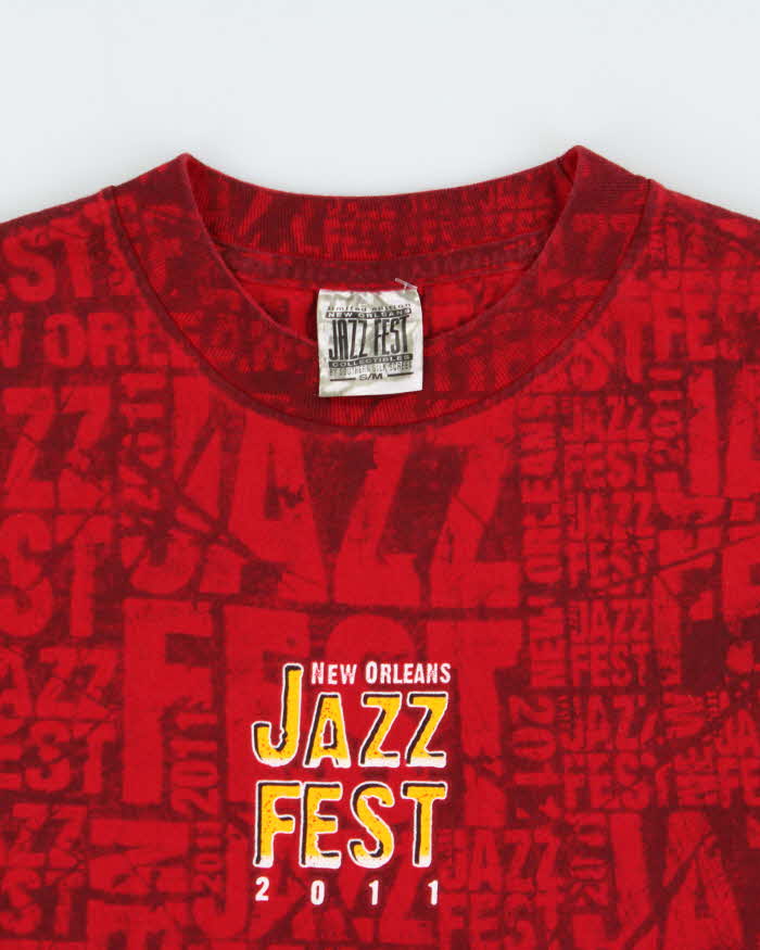 Vintage New Orleans Jazz 2011 Limited Edition Heavyweight Crewneck T-Shirt - M
