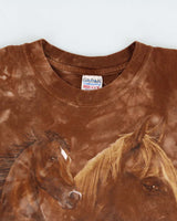 Vintage 1998 Tie-Dye Stallions Heavyweight Gildan Made In Canada Crewneck T-Shirt - XL