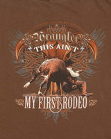 Vintage Y2K 00s Wrangler Heavyweight 'This Ain't My First Rodeo' Crewneck T-Shirt - XXL