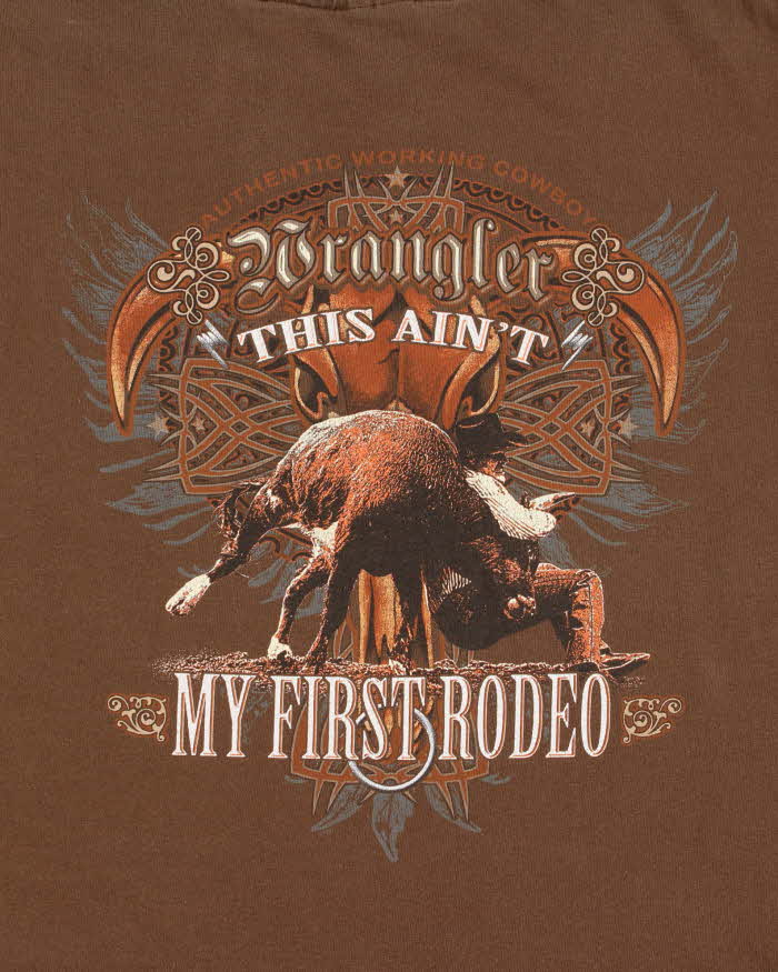 Vintage Y2K 00s Wrangler Heavyweight 'This Ain't My First Rodeo' Crewneck T-Shirt - XXL