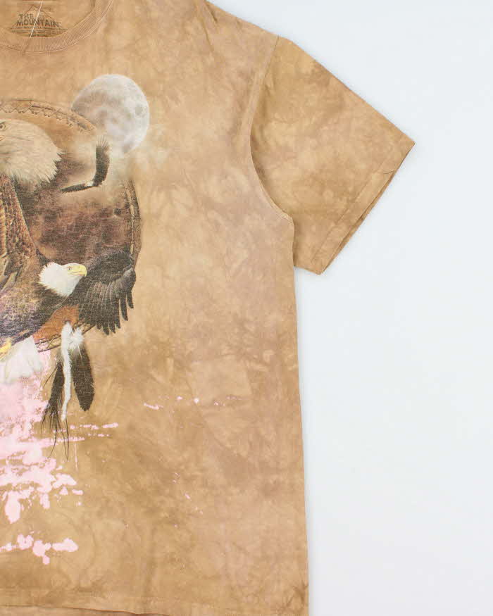 Vintage Y2K 00s The Mountain Heavyweight Made In USA Tie-Dye Eagle Crewneck T-Shirt - XL