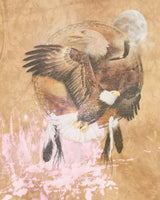 Vintage Y2K 00s The Mountain Heavyweight Made In USA Tie-Dye Eagle Crewneck T-Shirt - XL
