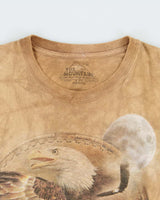 Vintage Y2K 00s The Mountain Heavyweight Made In USA Tie-Dye Eagle Crewneck T-Shirt - XL