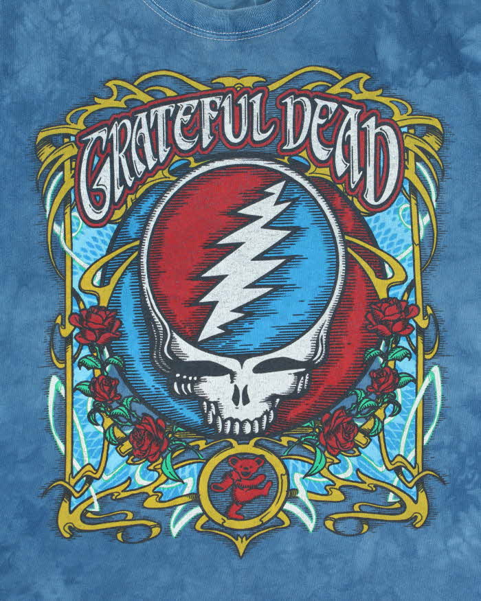 Vintage '08 Grateful Dead Tie-Dye Anvil Heavyweight Crewneck T-Shirt - L