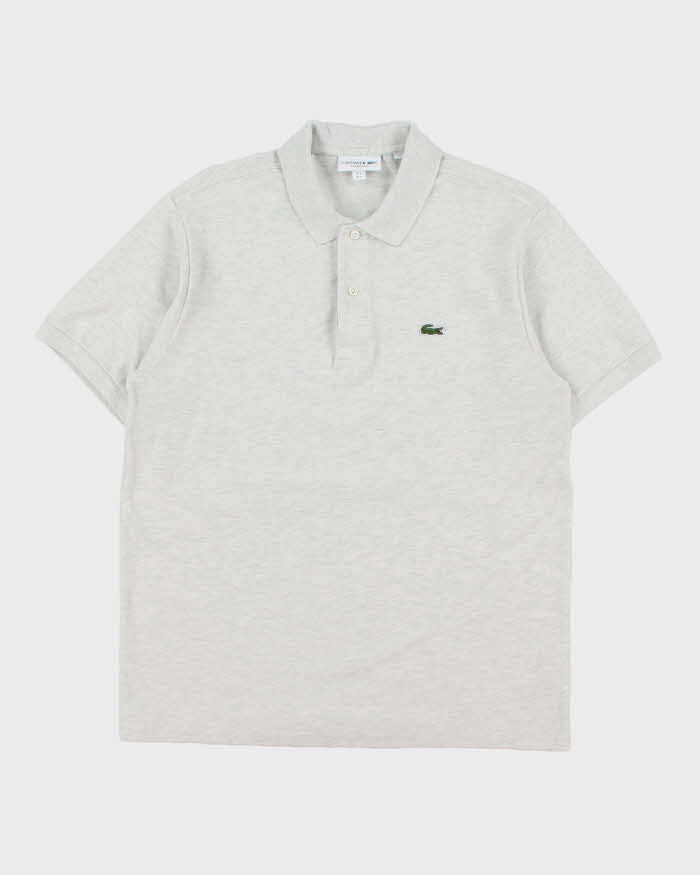 Vintage Lacoste Grey Marl Classic Fit Short Sleeve Polo Shirt - L