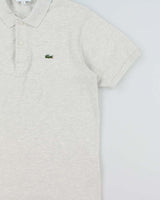 Vintage Lacoste Grey Marl Classic Fit Short Sleeve Polo Shirt - L