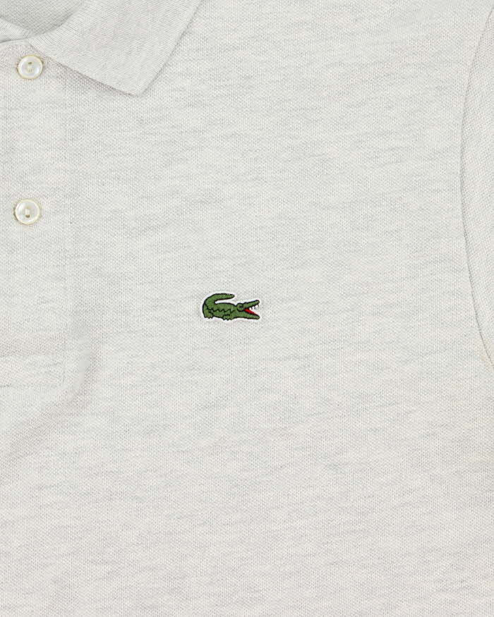 Vintage Lacoste Grey Marl Classic Fit Short Sleeve Polo Shirt - L