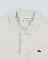 Vintage Lacoste Grey Marl Classic Fit Short Sleeve Polo Shirt - L