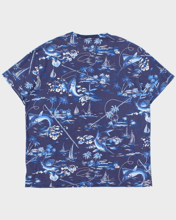 Vintage Polo Ralph Lauren Hawaiian Single Stitch Classic Fit Crewneck Pocket T-Shirt - L