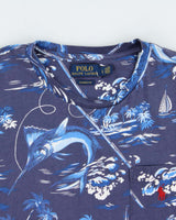 Vintage Polo Ralph Lauren Hawaiian Single Stitch Classic Fit Crewneck Pocket T-Shirt - L