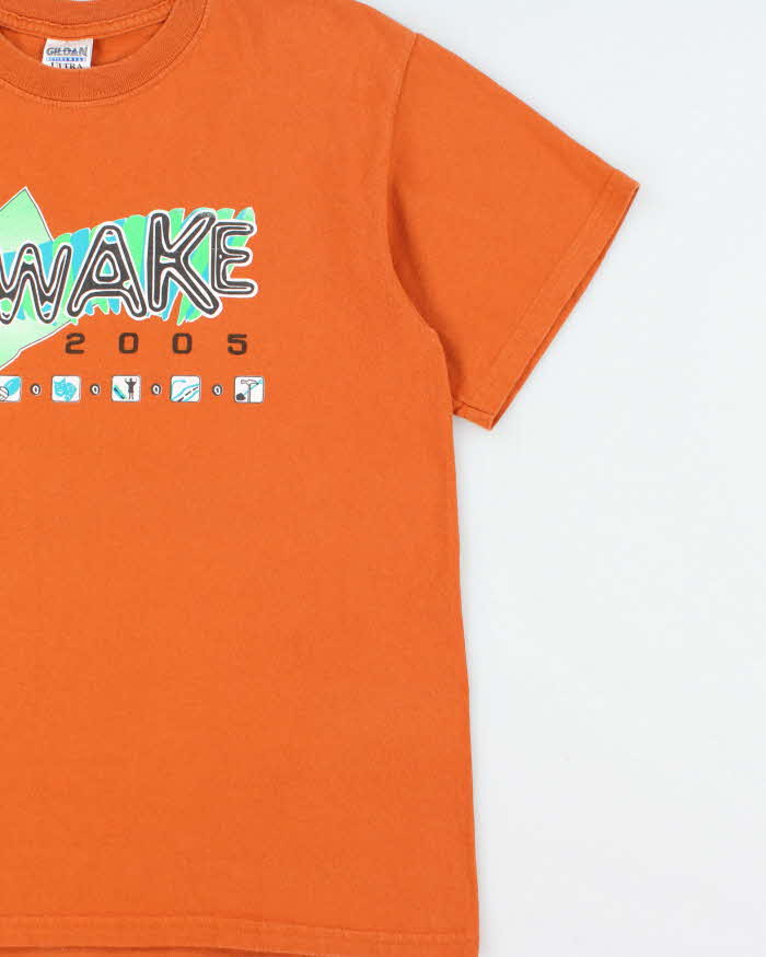 Vintage '05 Y2K Awake Terracotta Heavyweight Ultra Gildan Crewneck T-Shirt - M