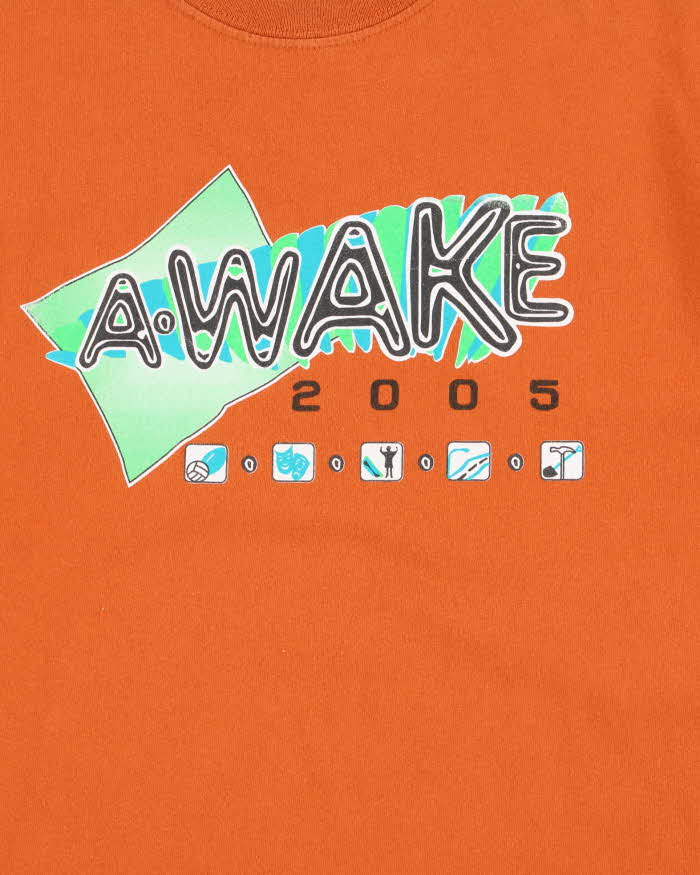 Vintage '05 Y2K Awake Terracotta Heavyweight Ultra Gildan Crewneck T-Shirt - M
