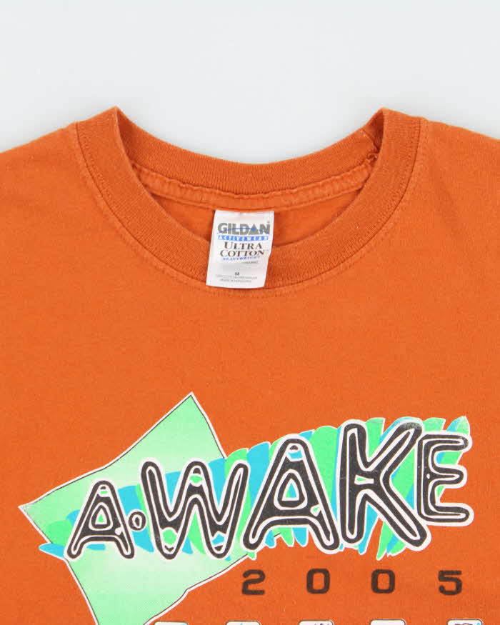 Vintage '05 Y2K Awake Terracotta Heavyweight Ultra Gildan Crewneck T-Shirt - M