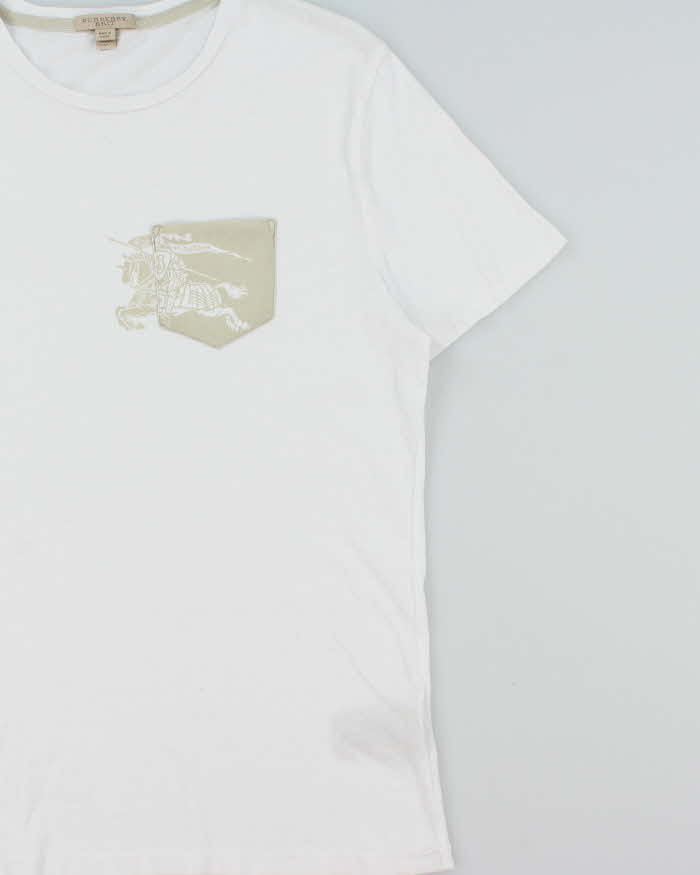 Vintage Burberry Brit Prosum Pocket Single Stitch Crewneck T-Shirt - M