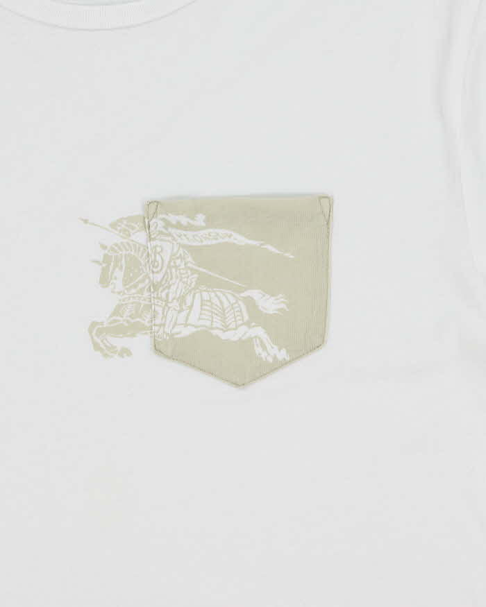 Vintage Burberry Brit Prosum Pocket Single Stitch Crewneck T-Shirt - M