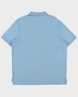 Vintage Polo Ralph Lauren Sky Blue Marl Soft Cotton Classic Fit Short Sleeve Polo-Shirt - L