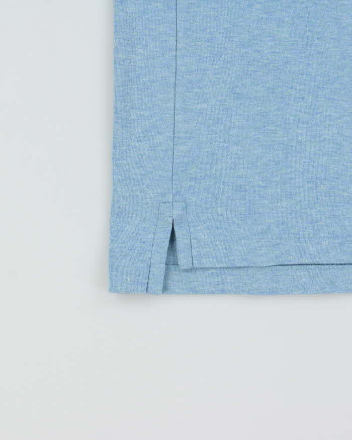 Vintage Polo Ralph Lauren Sky Blue Marl Soft Cotton Classic Fit Short Sleeve Polo-Shirt - L
