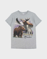 Vintage Y2K 00s Alaska Wildlife Heavyweight Delta Pro Crewneck T-Shirt - S