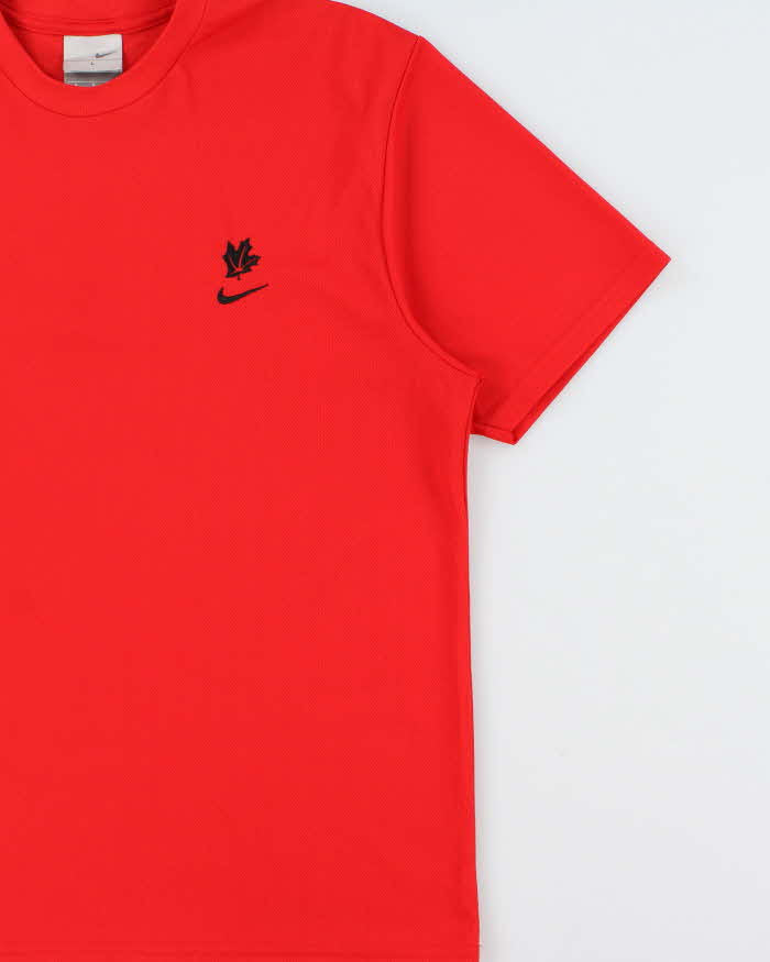 Vintage Y2K 00s Nike Embroidered Silver Tag Made In Canada Crewneck Active T-Shirt - L
