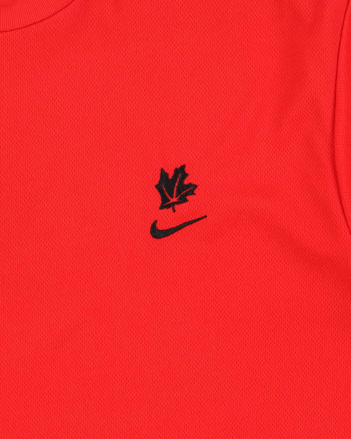 Vintage Y2K 00s Nike Embroidered Silver Tag Made In Canada Crewneck Active T-Shirt - L