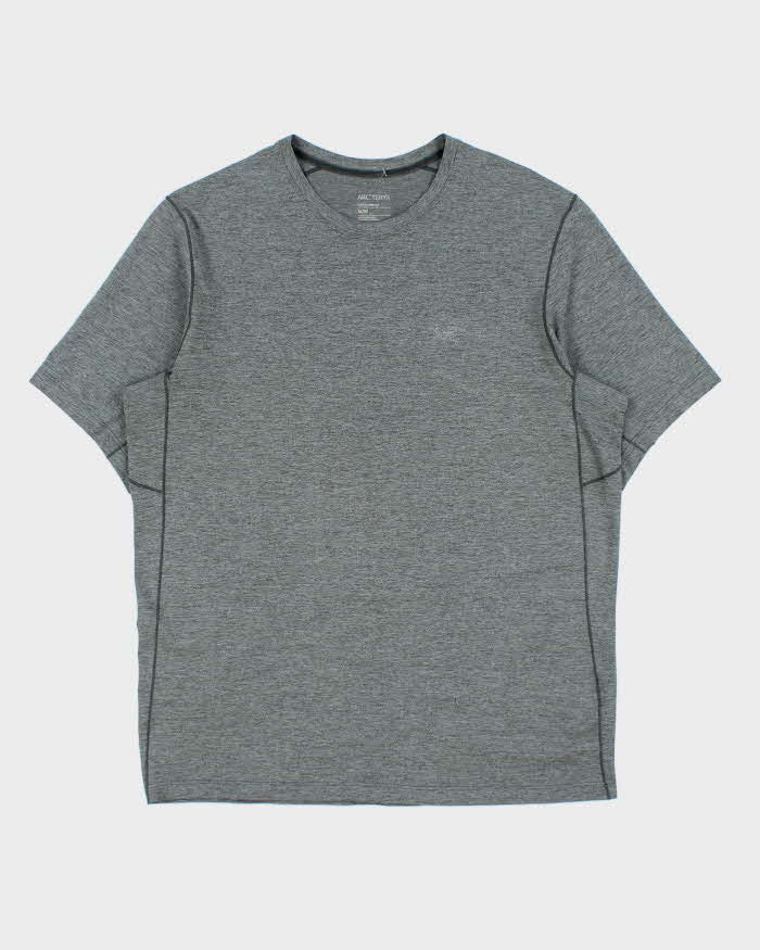 Arc'teryx Grey Marl 'Cormac SS' Crewneck 3M Bird Toque Technical T-Shirt - M