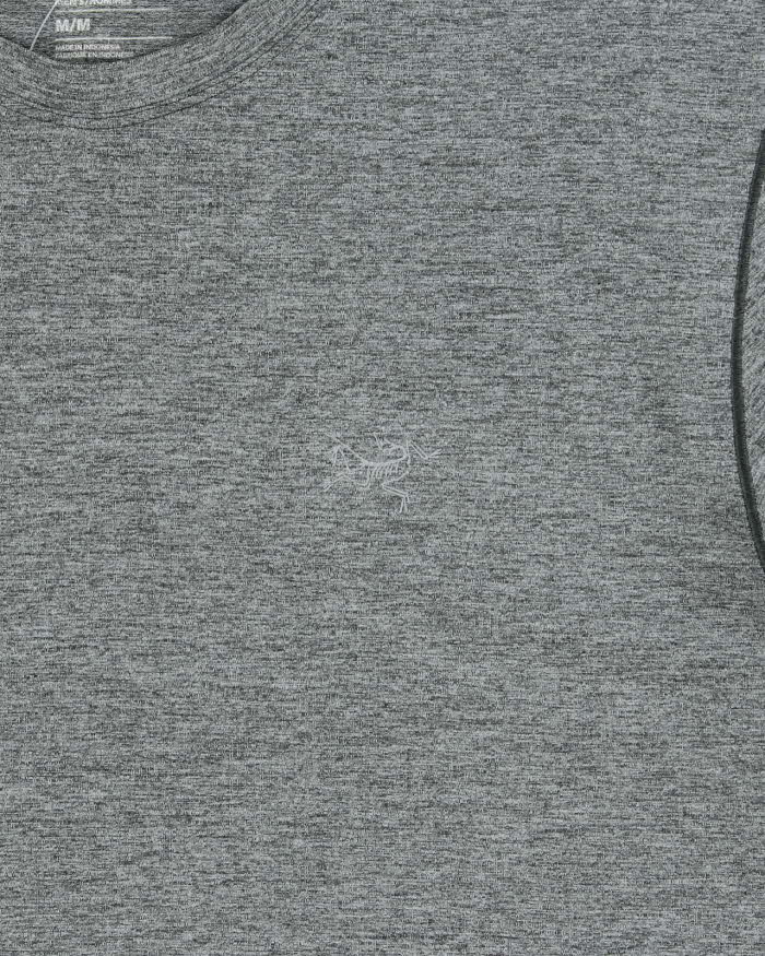 Arc'teryx Grey Marl 'Cormac SS' Crewneck 3M Bird Toque Technical T-Shirt - M