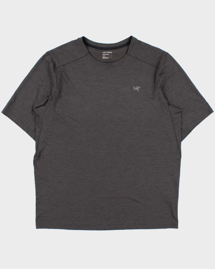 Arc'teryx Grey Marl 'Cormac SS' Crewneck 3M Bird Toque Technical T-Shirt - L