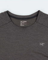 Arc'teryx Grey Marl 'Cormac SS' Crewneck 3M Bird Toque Technical T-Shirt - L