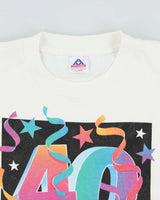 Vintage 1990s Heavyweight 40th Birthday Novelty AAA Single Stitch Crewneck T-Shirt - XL