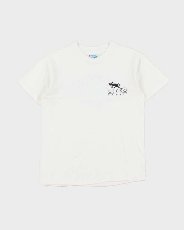 Vintage 1988 Gecko City Surf Shop Hawaii Single Stitch Hanes Beefy-T Made In USA Crewneck T-Shirt - M