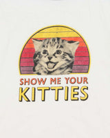 Vintage Show Me Your Kitties Heavyweight Crewneck Ringer T-Shirt - S