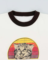 Vintage Show Me Your Kitties Heavyweight Crewneck Ringer T-Shirt - S