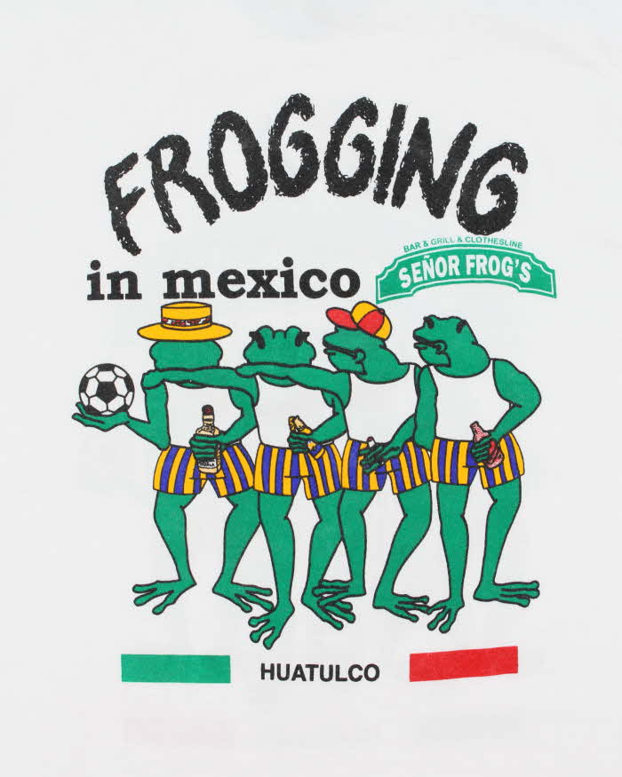 Vintage 1990s Señor Frogs Huatulco Mexico Heavyweight Crewneck T-Shirt - XL