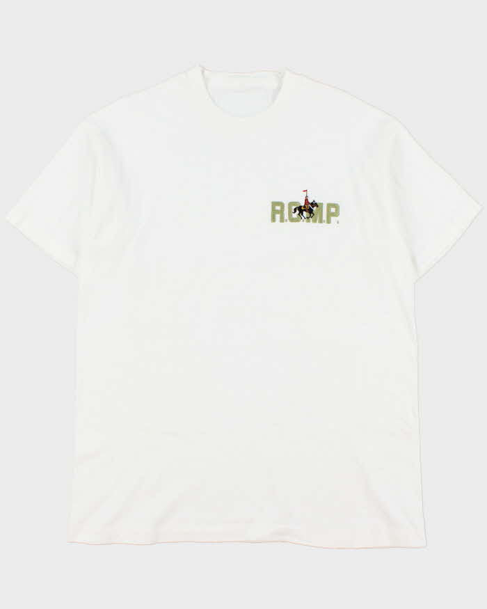 Vintage 1990s Royal Canadian Mountain Police R.C.M.P Heavyweight Embroidered Single Stitch Crewneck T-Shirt - XL