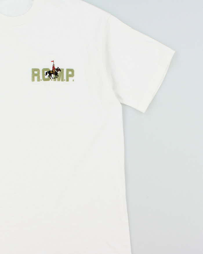 Vintage 1990s Royal Canadian Mountain Police R.C.M.P Heavyweight Embroidered Single Stitch Crewneck T-Shirt - XL