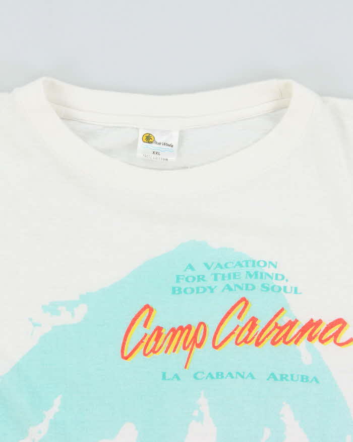 Vintage 1990s Camp Cabana Heavyweight Single Stitch Crewneck T-Shirt - XXL