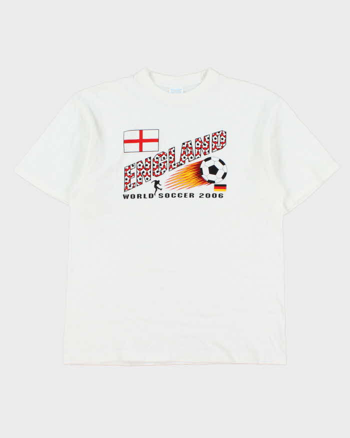 Vintage Y2K 2006 Fifa World Cup England Football Heavyweight Crewneck T-Shirt - L