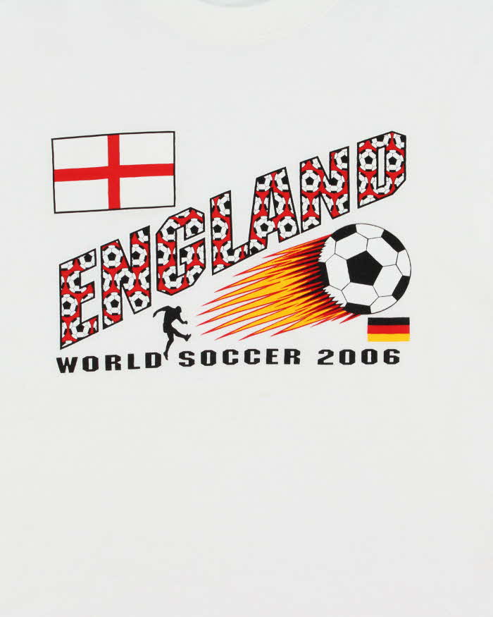 Vintage Y2K 2006 Fifa World Cup England Football Heavyweight Crewneck T-Shirt - L