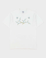 Vintage Y2K 00s Embroidered Floral Embellished Heavyweight Z Jerzees Crewneck T-Shirt - M