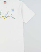 Vintage Y2K 00s Embroidered Floral Embellished Heavyweight Z Jerzees Crewneck T-Shirt - M