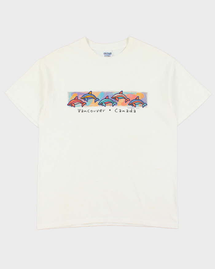 Vintage Y2K 00s Vancouver Canada Heavyweight Gildan Ultra Crewneck T-Shirt - L
