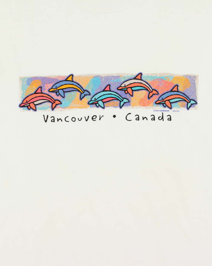 Vintage Y2K 00s Vancouver Canada Heavyweight Gildan Ultra Crewneck T-Shirt - L