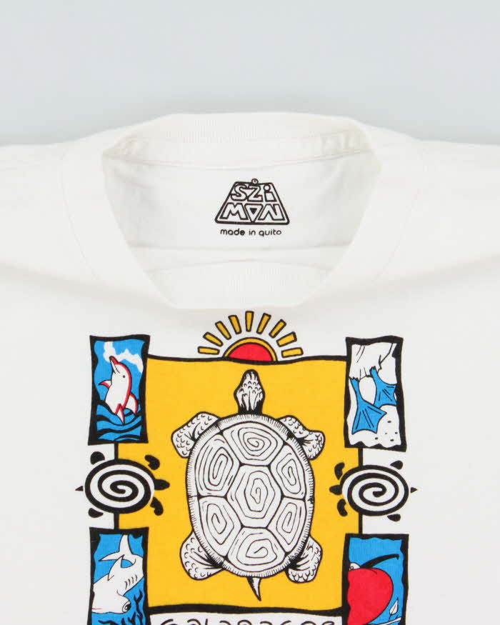 Vintage 1990s SZIMAN Galapagos Ecuador Heavyweight Single Stitch Crewneck T-Shirt - L