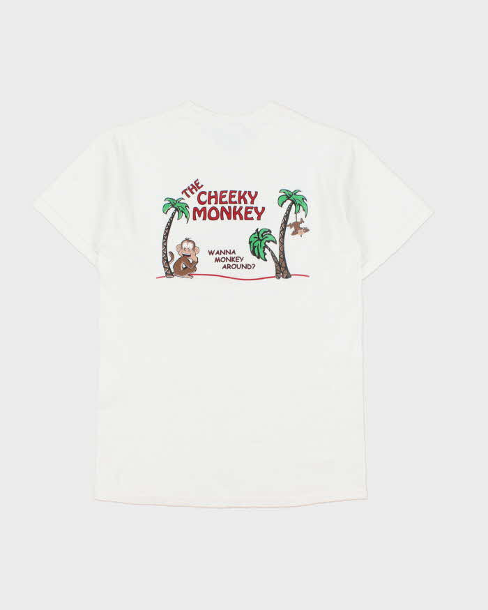 Vintage Y2K 00s Cheeky Monkey Puerto Vallarta Mexico Heavyweight Gildan Ultra Crewneck T-Shirt - S