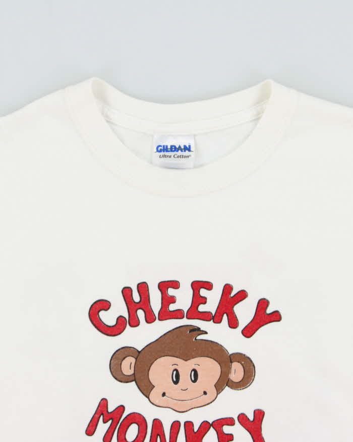 Vintage Y2K 00s Cheeky Monkey Puerto Vallarta Mexico Heavyweight Gildan Ultra Crewneck T-Shirt - S
