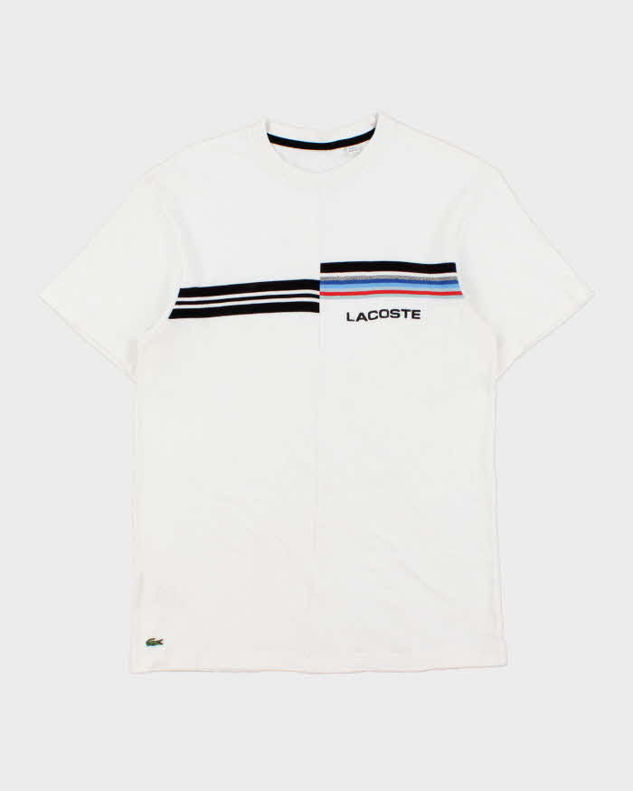 Vintage Lacoste Heavyweight Striped Split Seam Crewneck T-Shirt - L