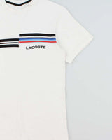 Vintage Lacoste Heavyweight Striped Split Seam Crewneck T-Shirt - L