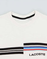 Vintage Lacoste Heavyweight Striped Split Seam Crewneck T-Shirt - L